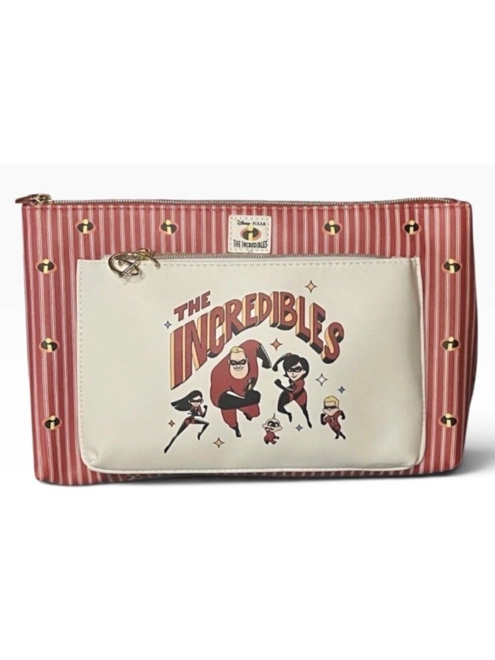 The Incredibles Travel Bag Large Cosmetic Pouch Makeup Bag Double Zip NWT
